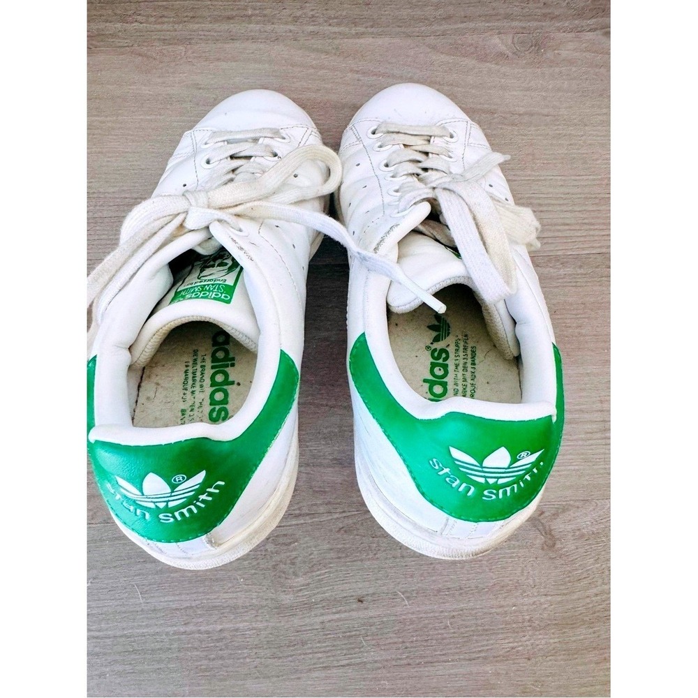 Adidas Stan Smith Sneaker White & Green Shoe Women's Size 8 - Picture 3 of 8